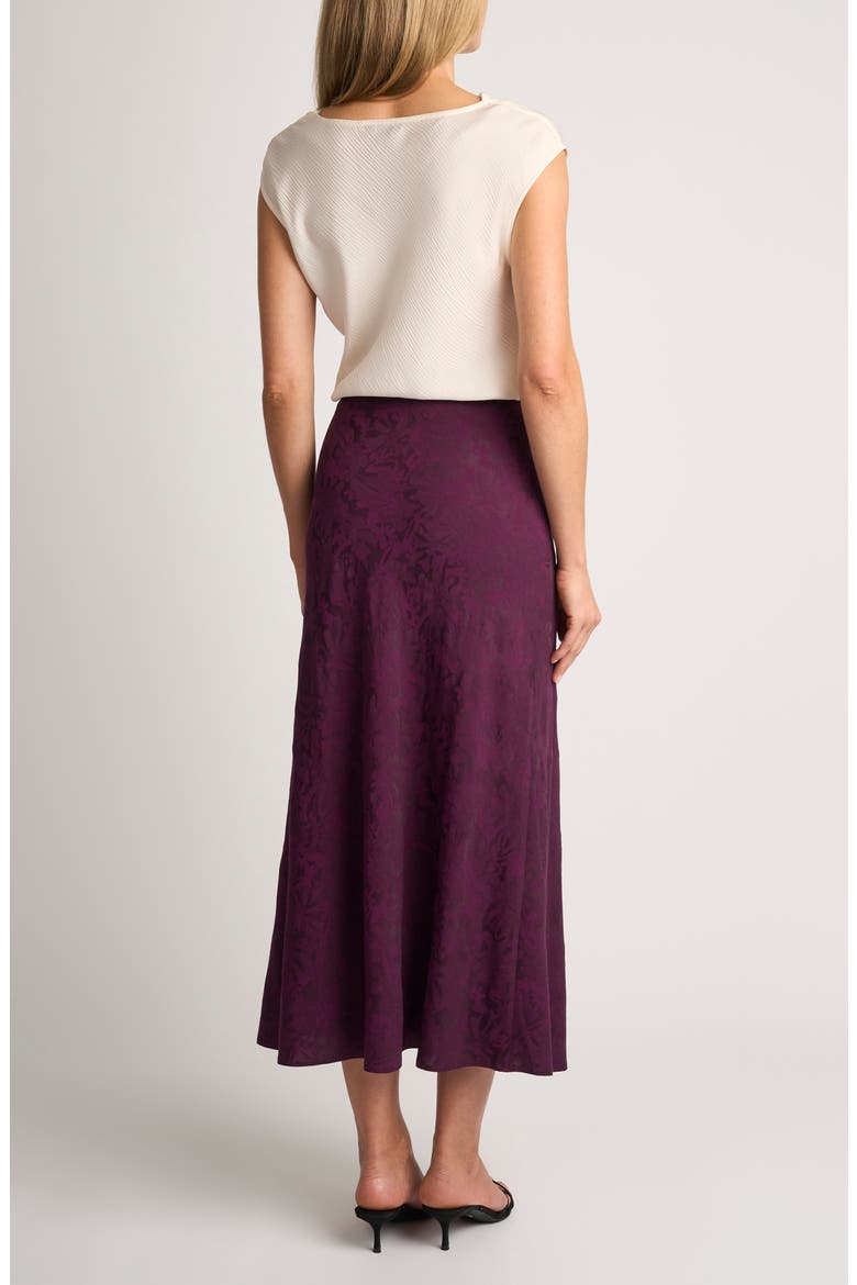 Jacquard Pull-On Midi Skirt, Alternate, color, WINTER BLOOM