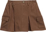 Good Luck Girl Kids' Pinstripe Cargo Miniskirt