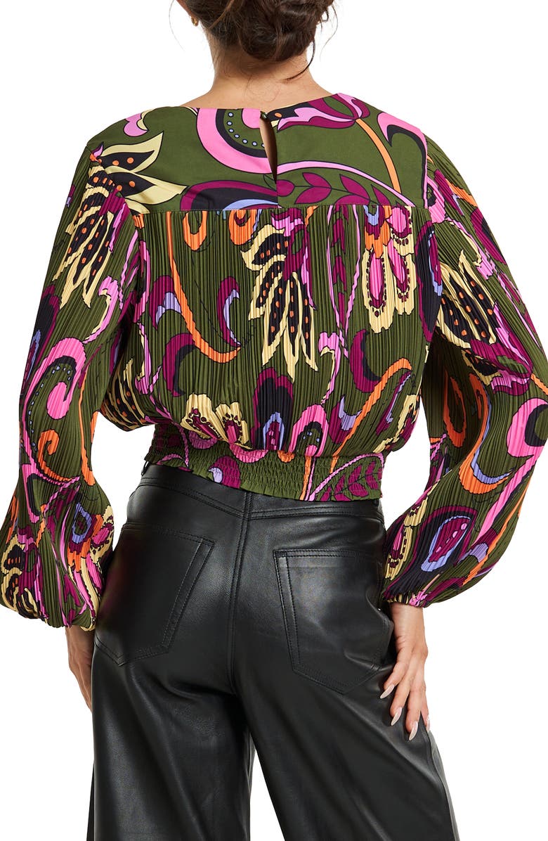 CIEBON Cathy Long Sleeve Top, Alternate, color, Green Multi