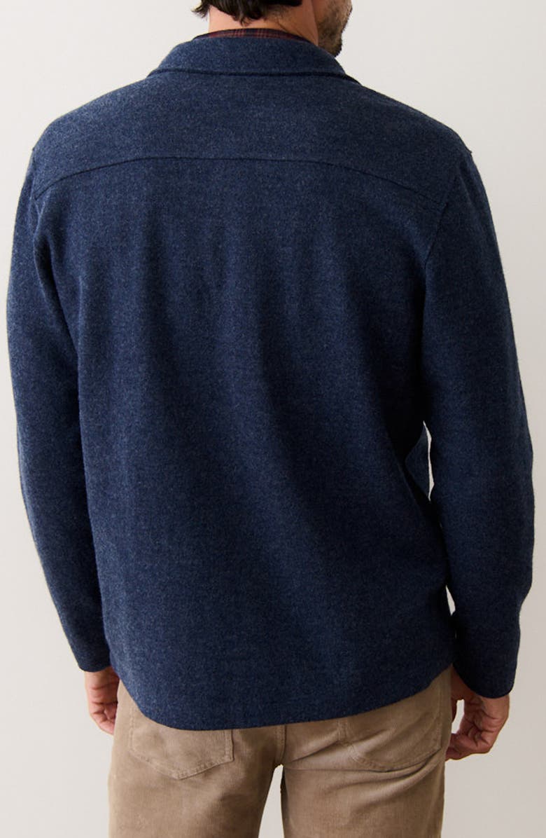 Marine Layer Boiled Wool Overshirt, Alternate, color, Navy