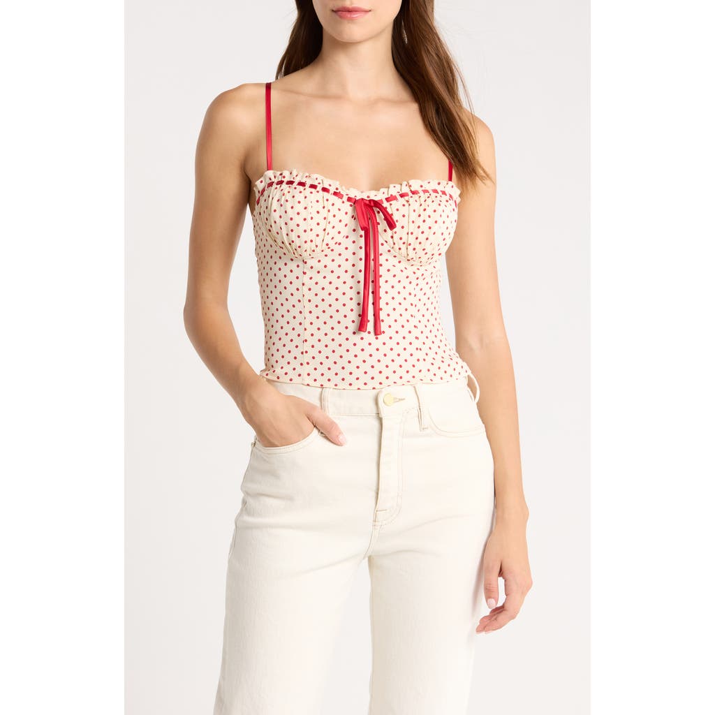 Reformation Andrea Polka Dot Top in Marilyn Dot at Nordstrom, Size 12