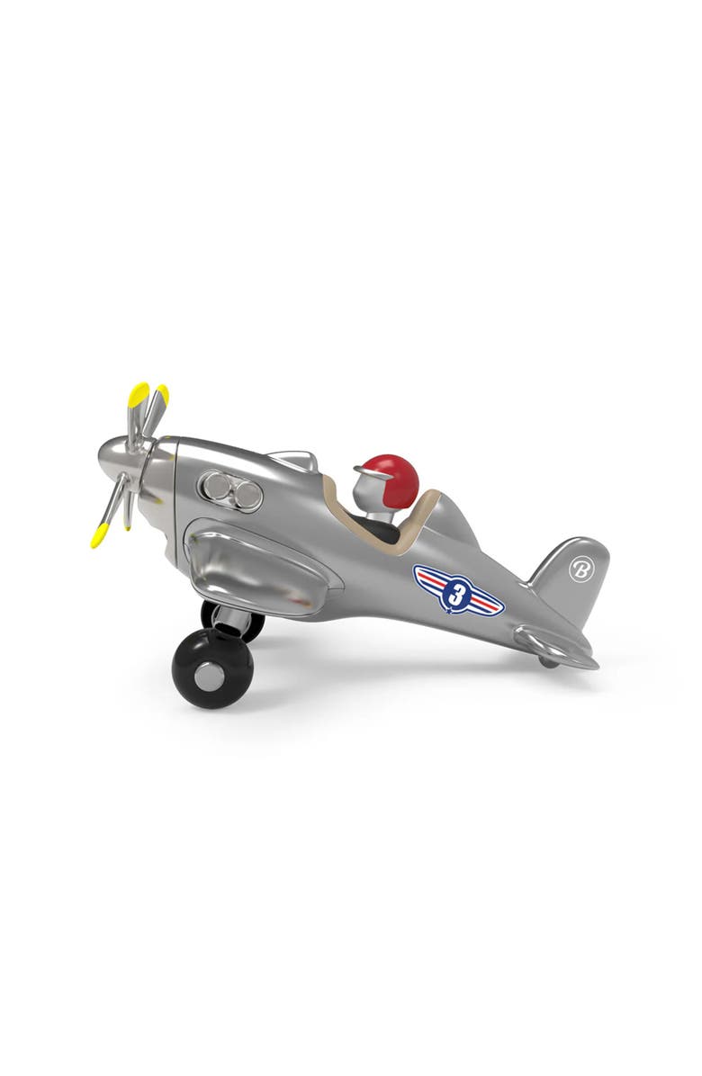 Baghera Jet Plane Toy, Alternate, color, Glossy Metallic Silver