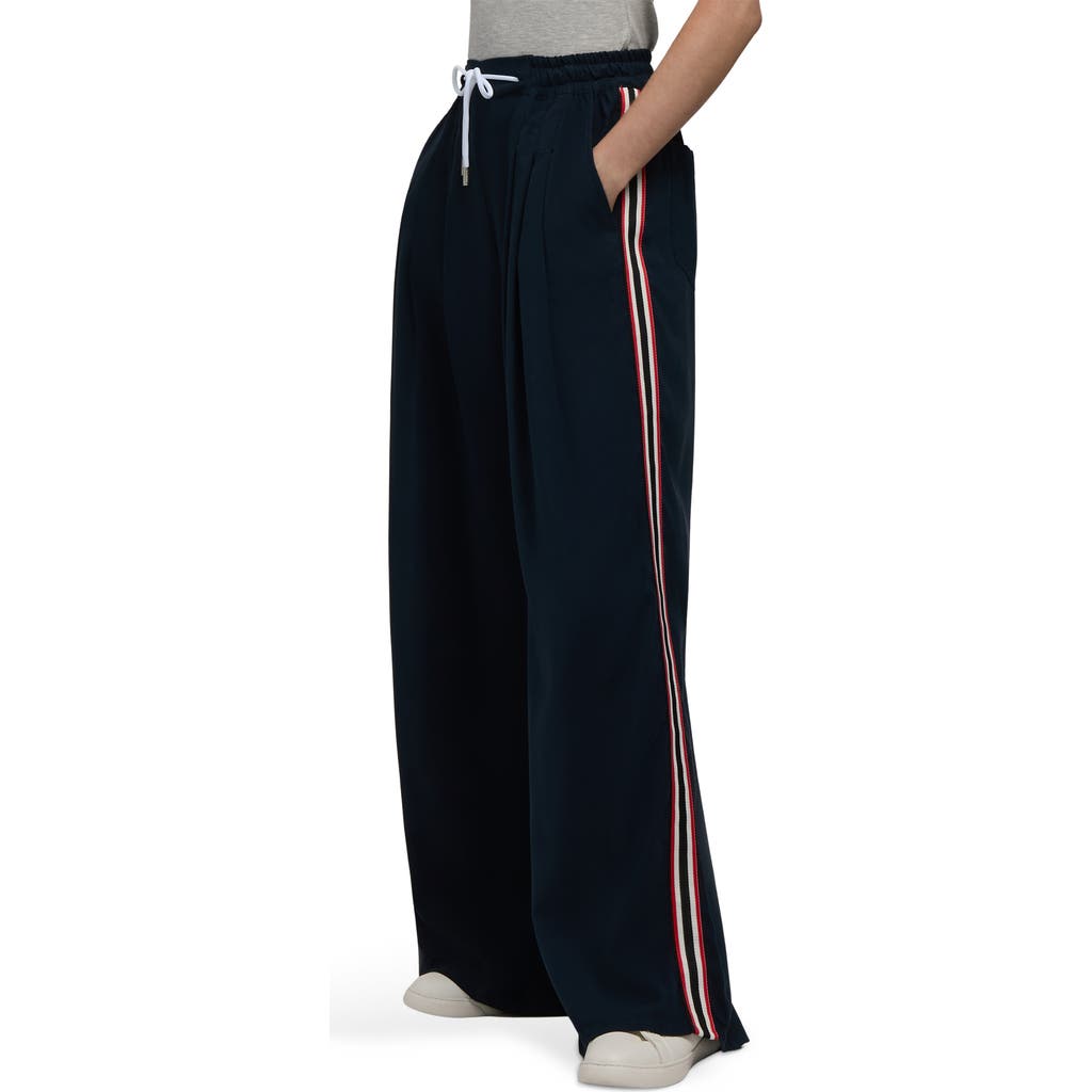 Hunter Wide Leg Drawcord Pant In Blue