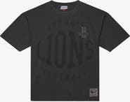 Mitchell & Ness Men's Mitchell & Ness  Black Detroit Lions Downtown Collection Premium Vintage Logo T-Shirt