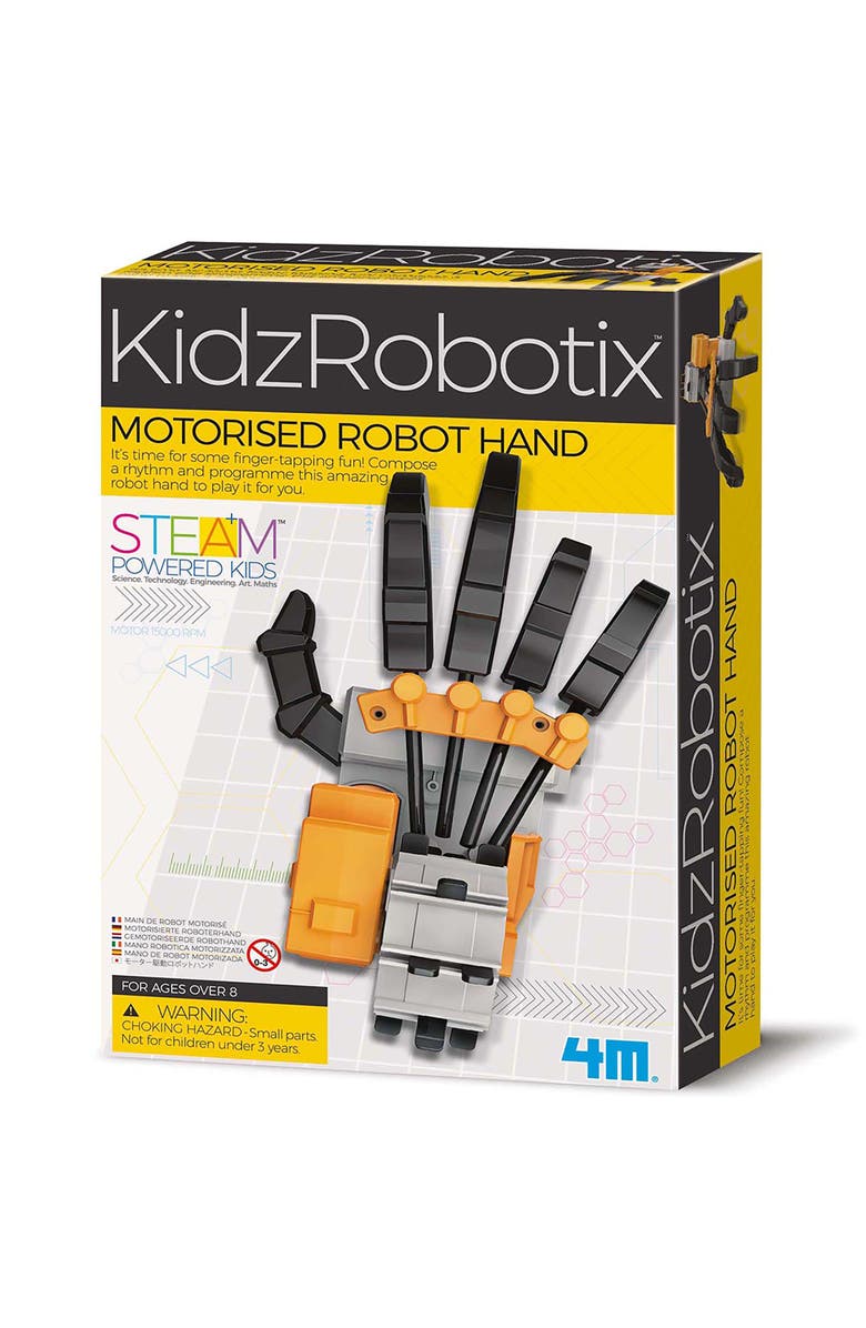 4M KidzRobotix, Motorized Robot Hand DIY Building Science Kit, Kids 8+, Main, color, Multicolored