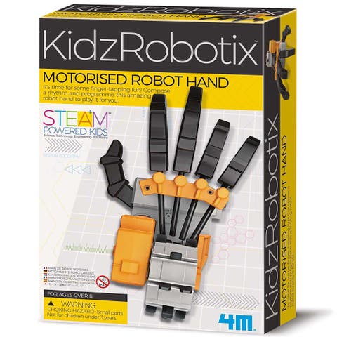 KidzRobotix, Motorized Robot Hand DIY Building Science Kit, Kids 8+