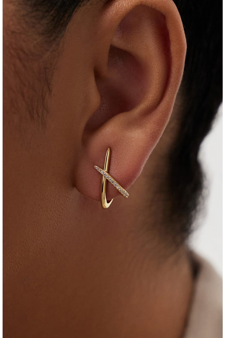 Sloane Crisscross Stud Earrings, Alternate, color, GOLD