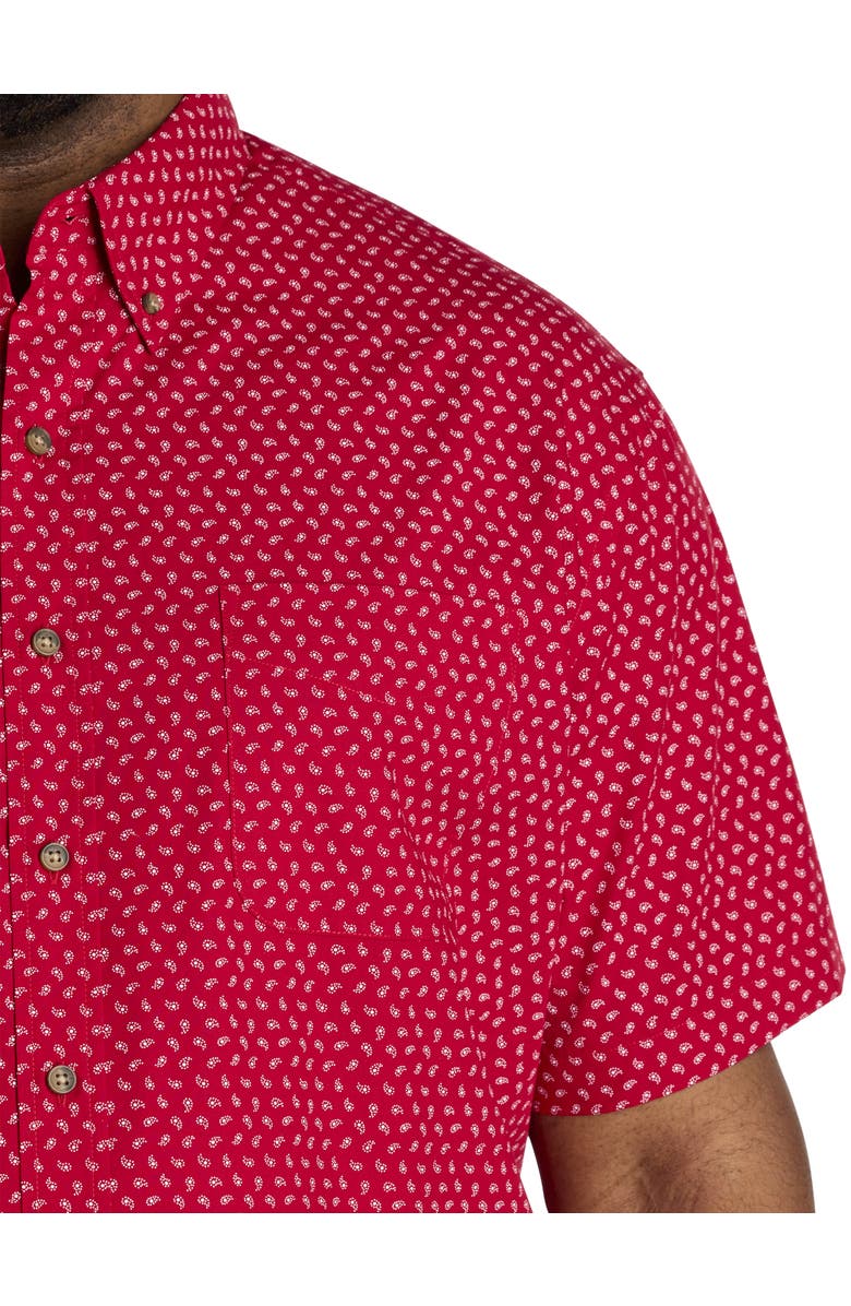 Harbor Bay by DXL Big & Tall Easy-Care Paisley Print Sport Shirt, Alternate, color, 