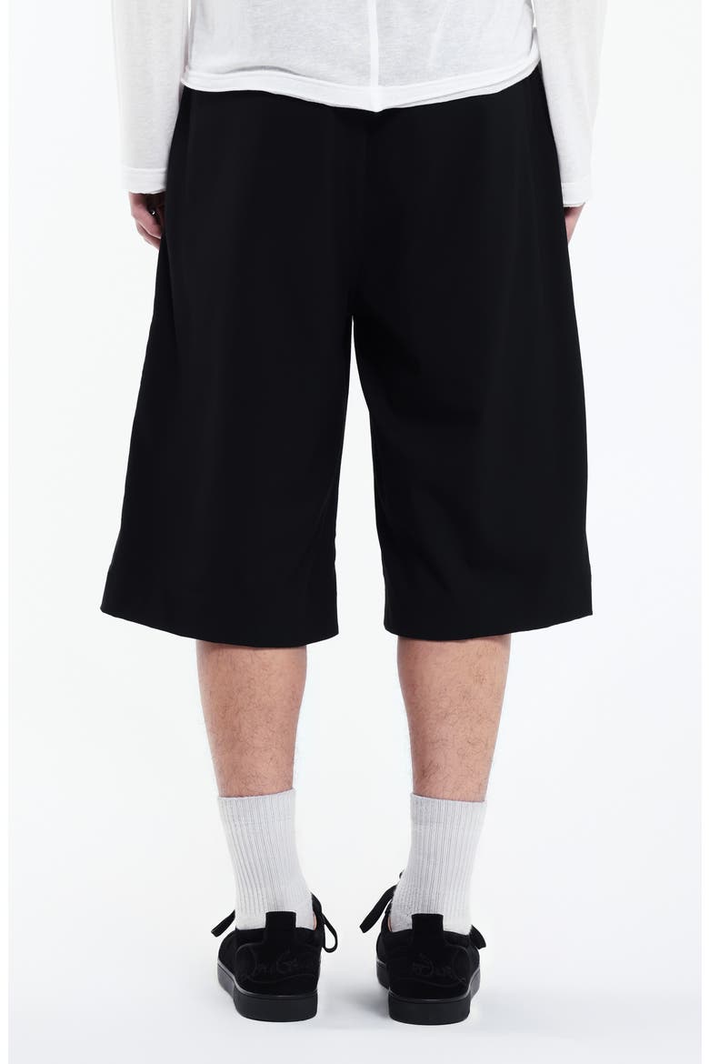 Goliath Pleated Oversize Shorts, Alternate, color, BLACK