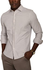 Rhone State of Mind Slim Fit Check Performance Button-Up Shirt