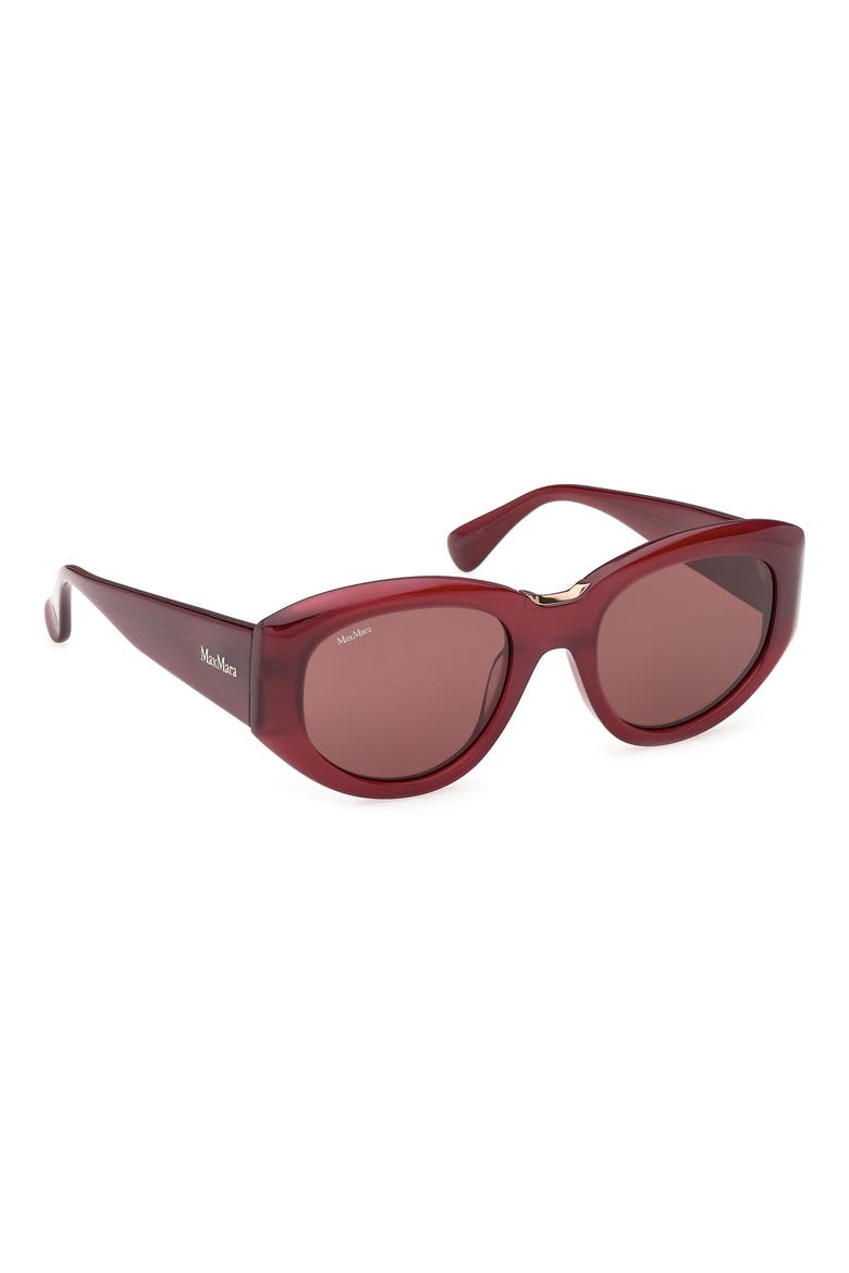 52mm Round Sunglasses, Alternate, color, MILKY CHERRY / ROSE BRONZE