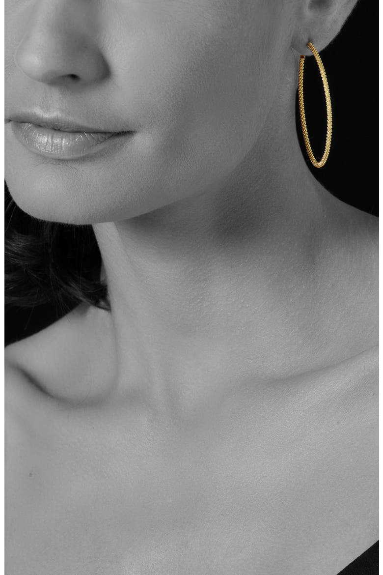 18K Large Hoop Earrings, Alternate, color, GOLD