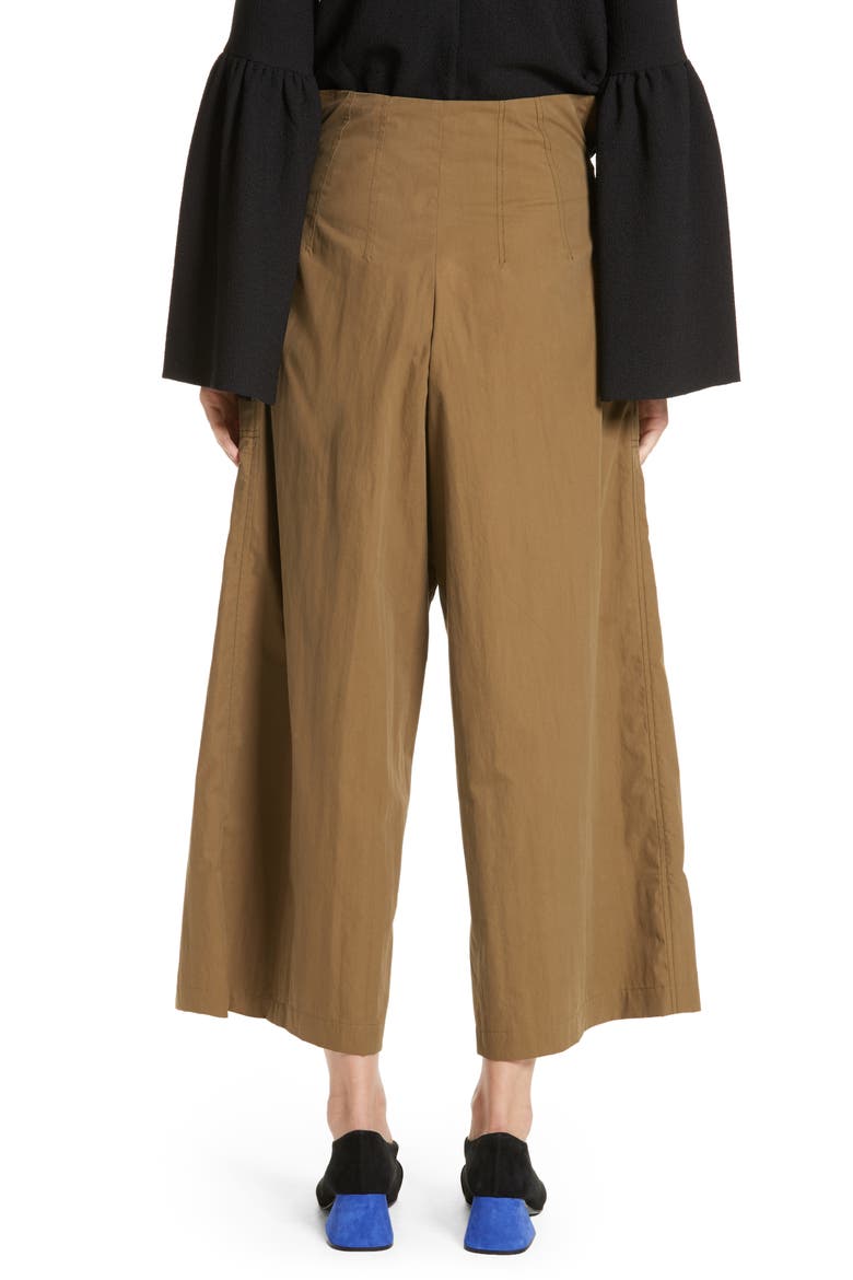 Tilly Belted Paperbag Pants, Alternate, color, KHAKI