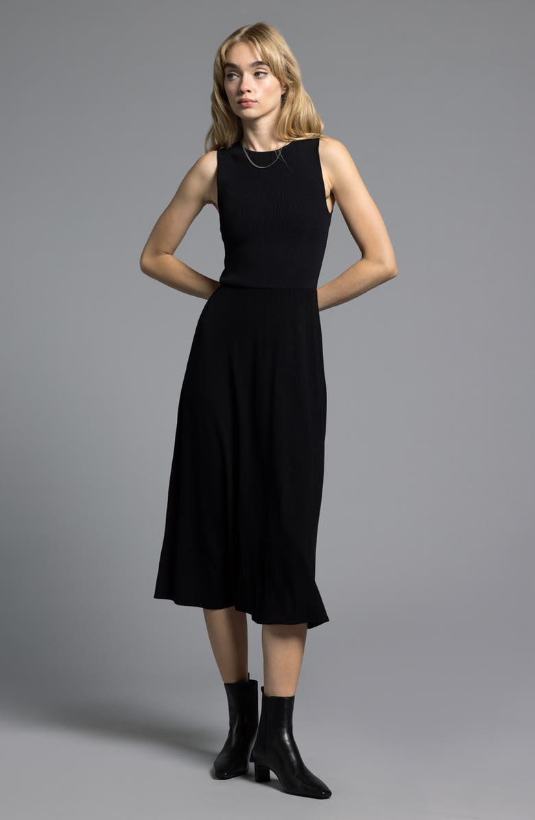 WEEKEND LOS ANGELES Ariana Sleeveless Mixed Media Midi Dress, Alternate, color,