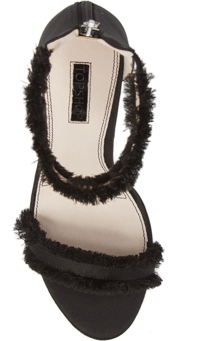 Topshop Riley Fringe Sandal, Alternate, color,