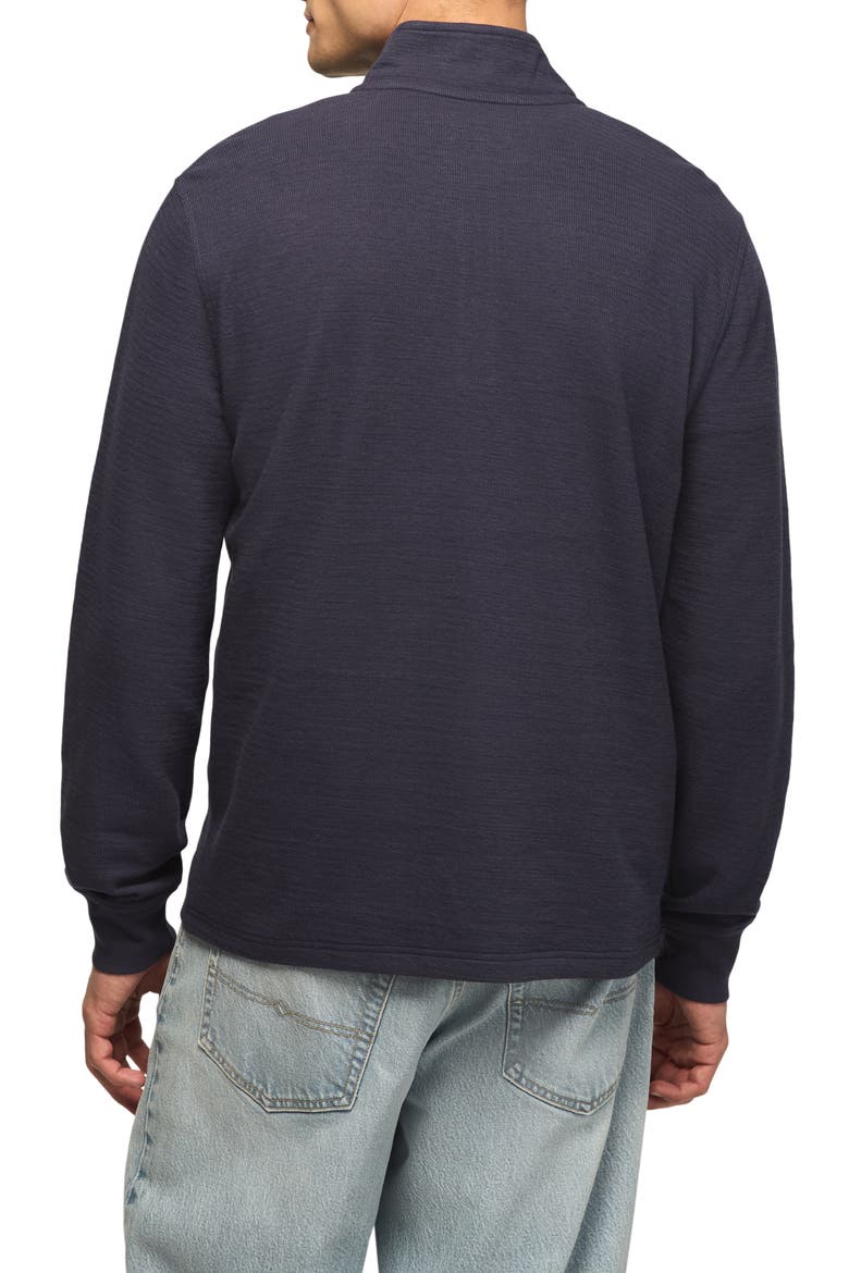 Quarter Zip Textured Pullover, Alternate, color, NAVY
