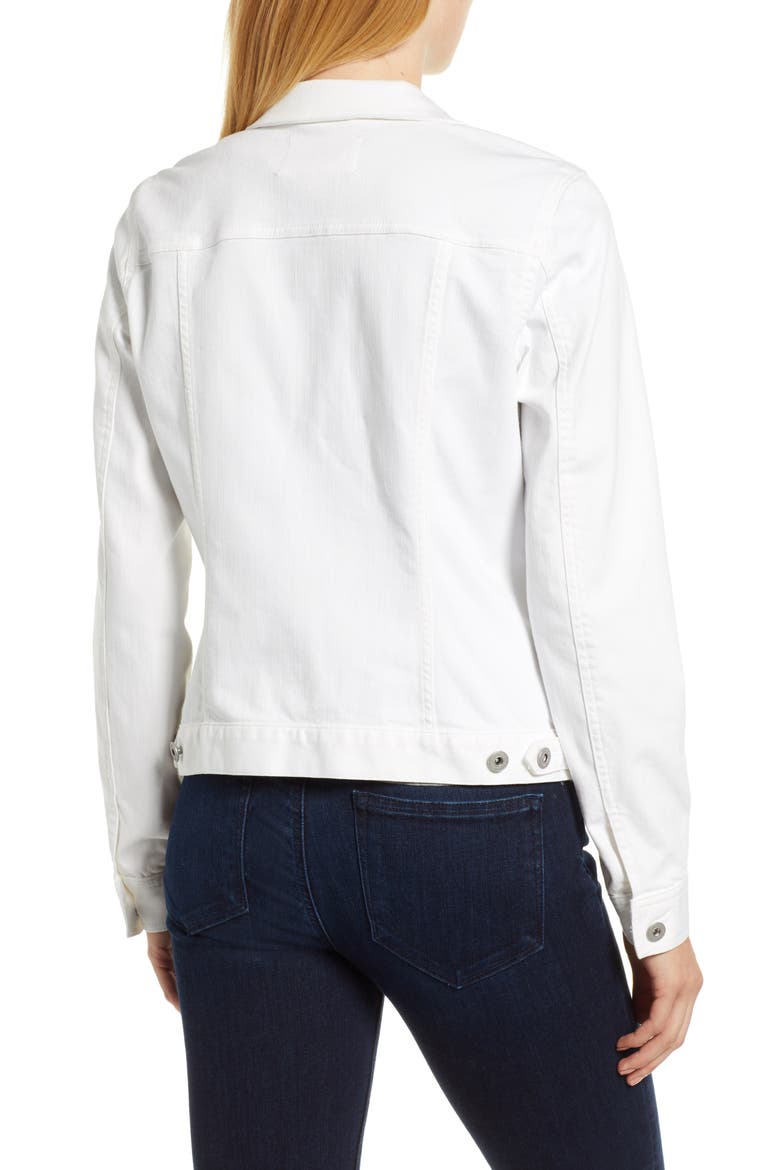 Two by Vince Camuto Denim Jacket, Alternate, color, ULTRA WHITE