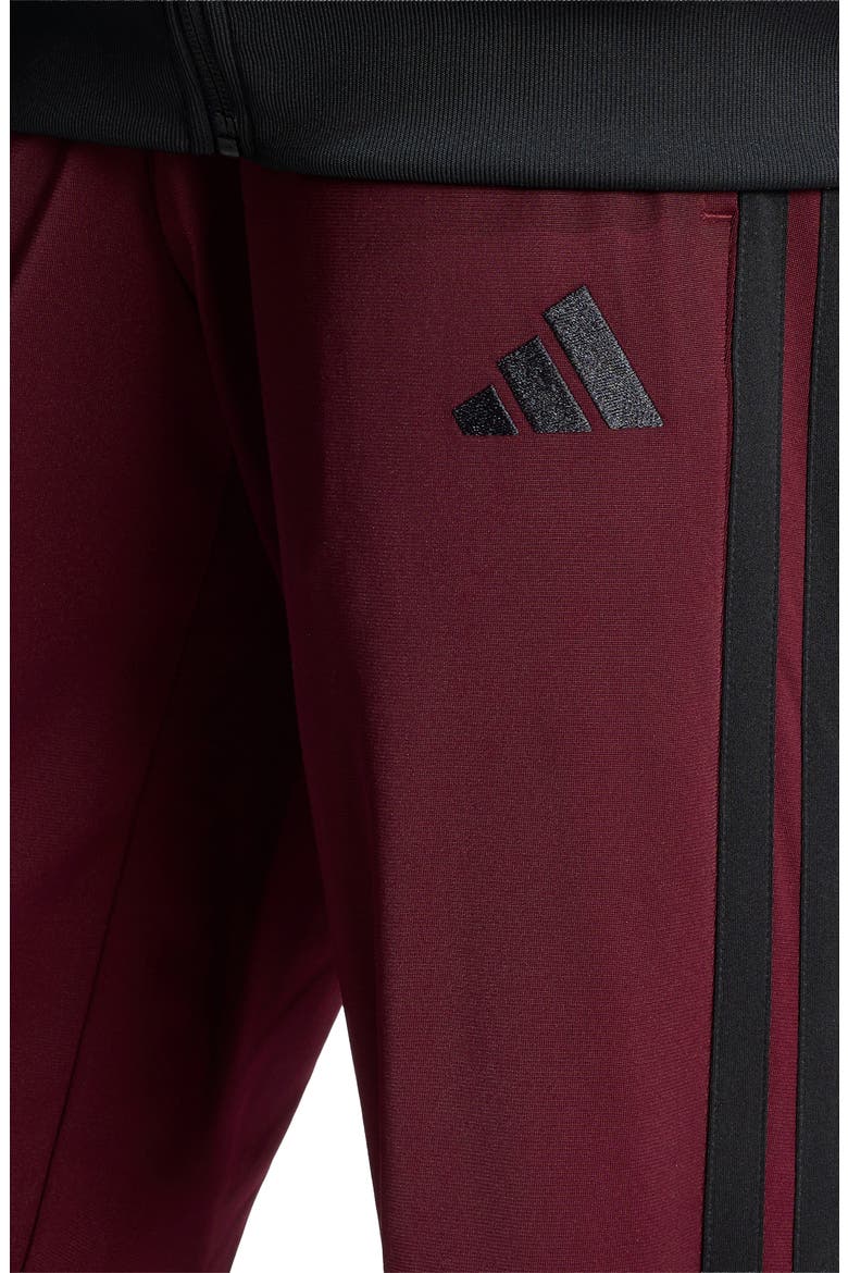 Essentials 3-Stripes Track Pants, Alternate, color, MAROON/ BLACK