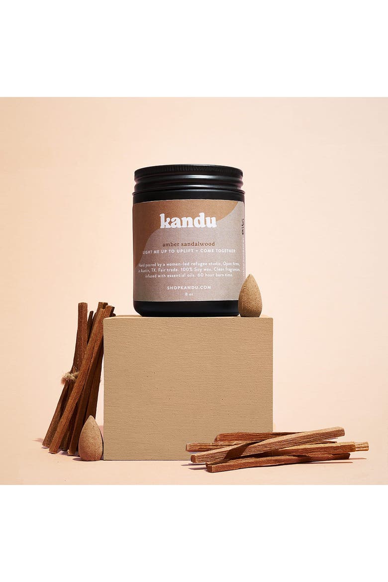 Amber Sandalwood 8 Oz Candle, Alternate, color, No Color