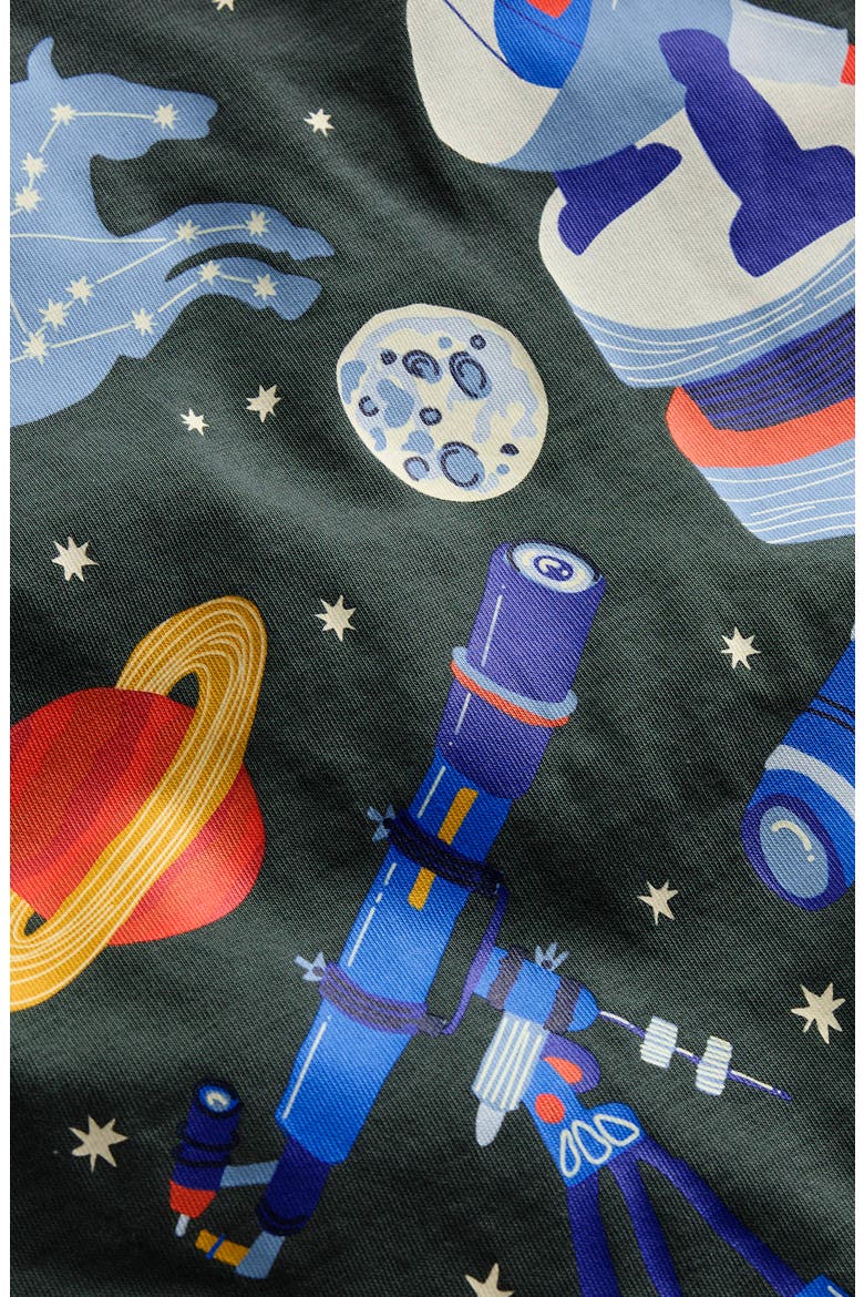 Kids' Space Long Sleeve Cotton Graphic T-Shirt, Alternate, color, GLACIER BLUE FOXES
