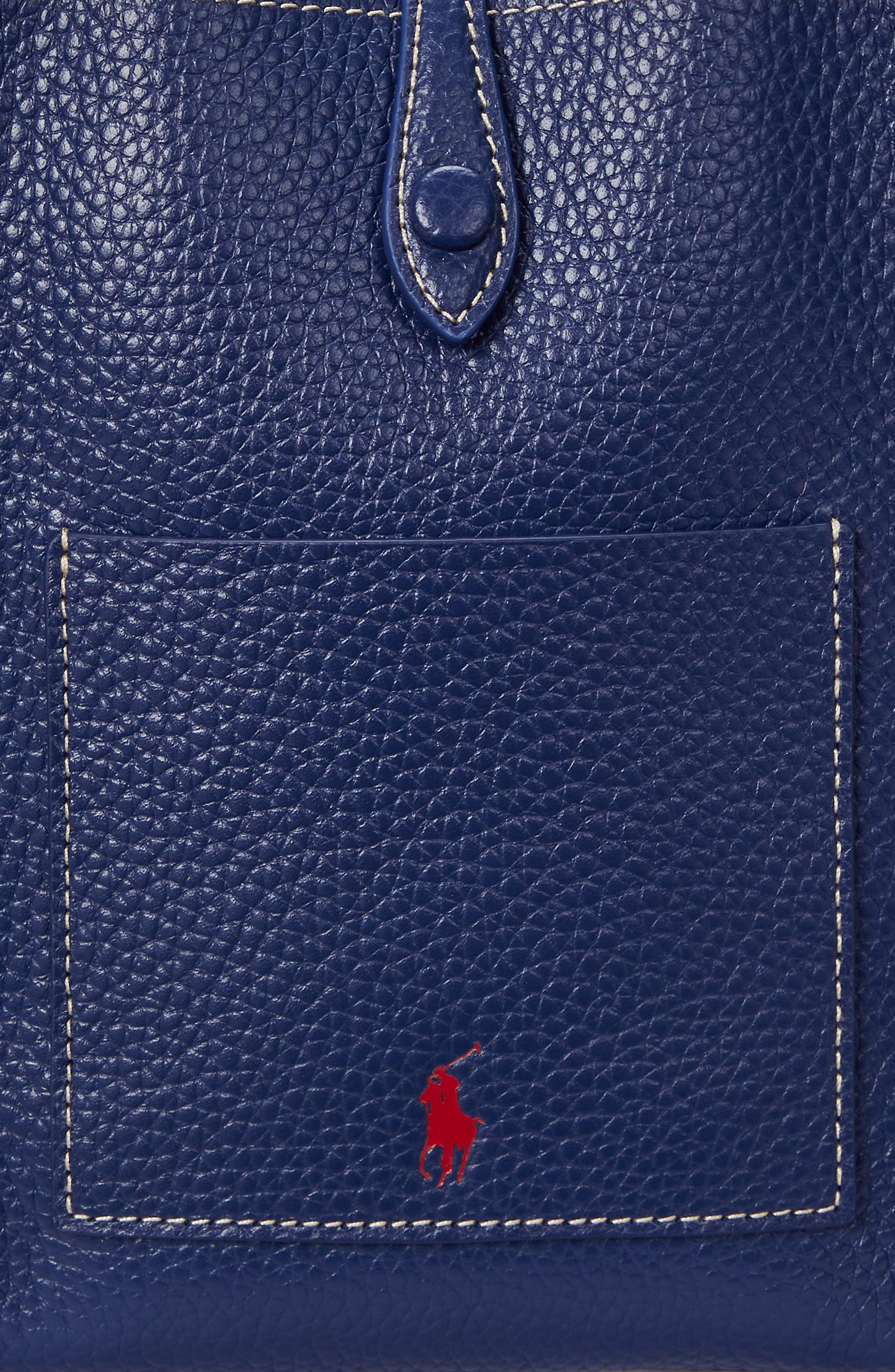 Polo Ralph Lauren Polo Play Pebble Leather Phone Crossbody Bag, Alternate, color, Ink