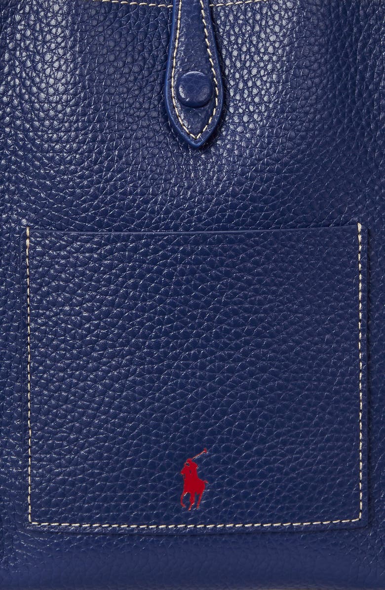 Polo Ralph Lauren Polo Play Pebble Leather Phone Crossbody Bag, Alternate, color, Ink