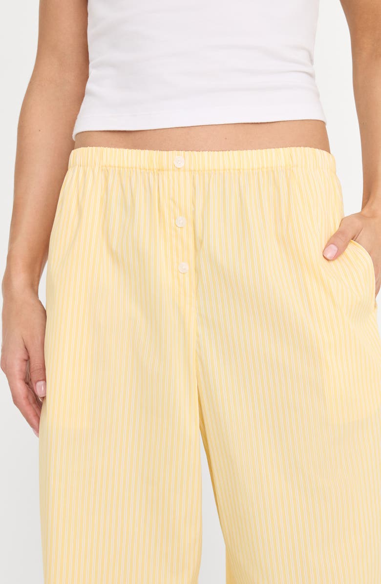 Good American Stripe Poplin Pants, Alternate, color, Butterbeam Stripe