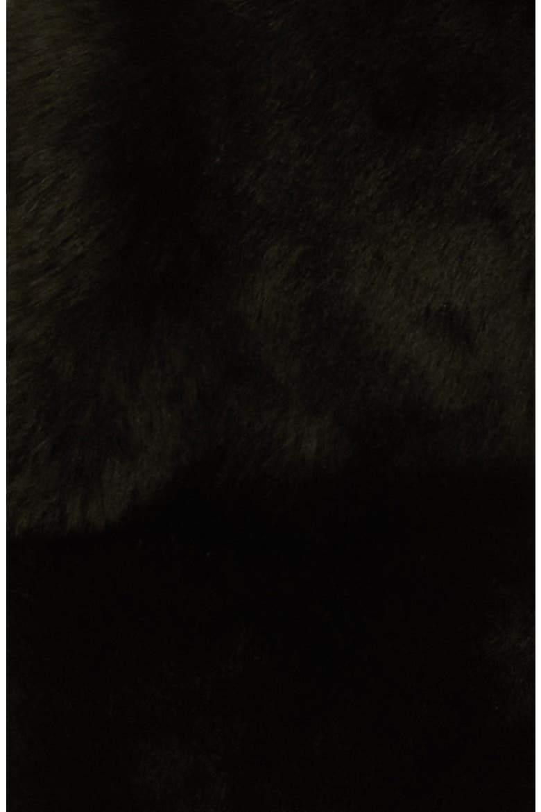 Plush Genuine Shearling Muff, Alternate, color, BLACK