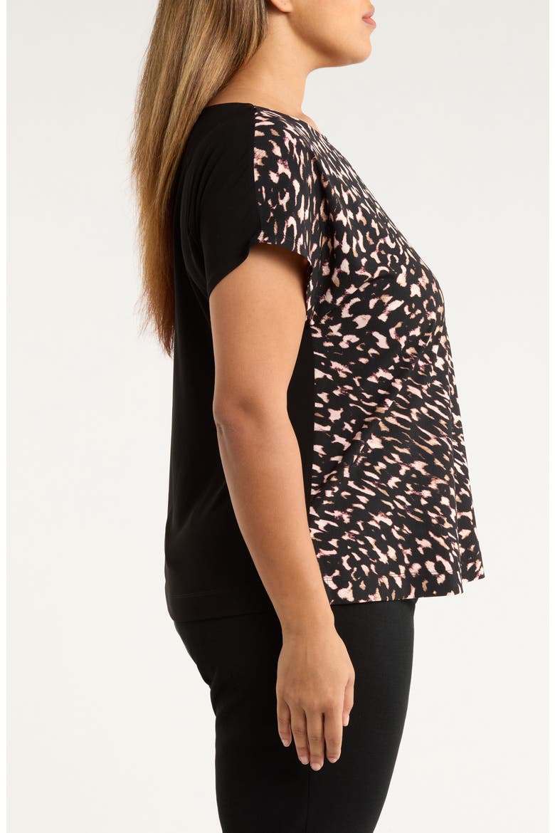 Abstract Print Knit Back Top, Alternate, color, ANNE BLACK MULTI