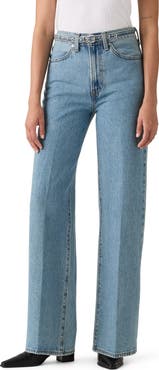 Levi's Ribcage Belted High Waist Wide Leg Jeans