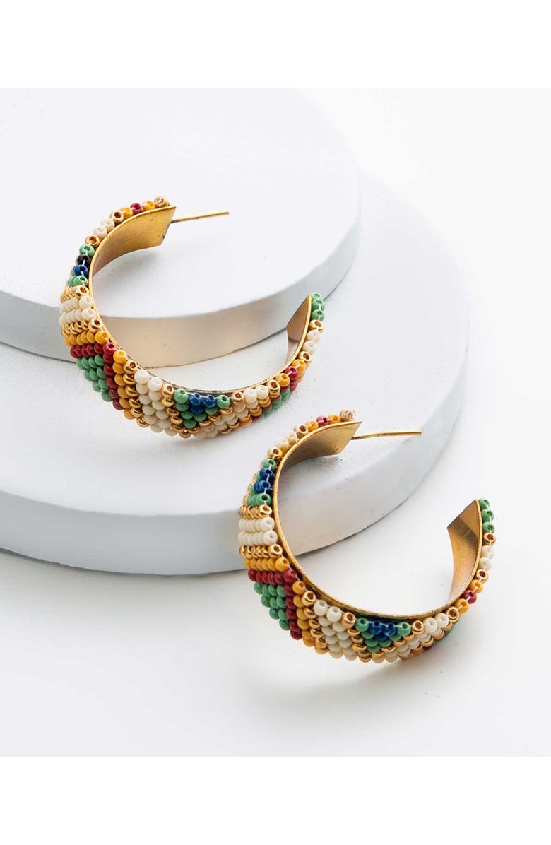 Noonday Festival Hoops, Main, color, Red