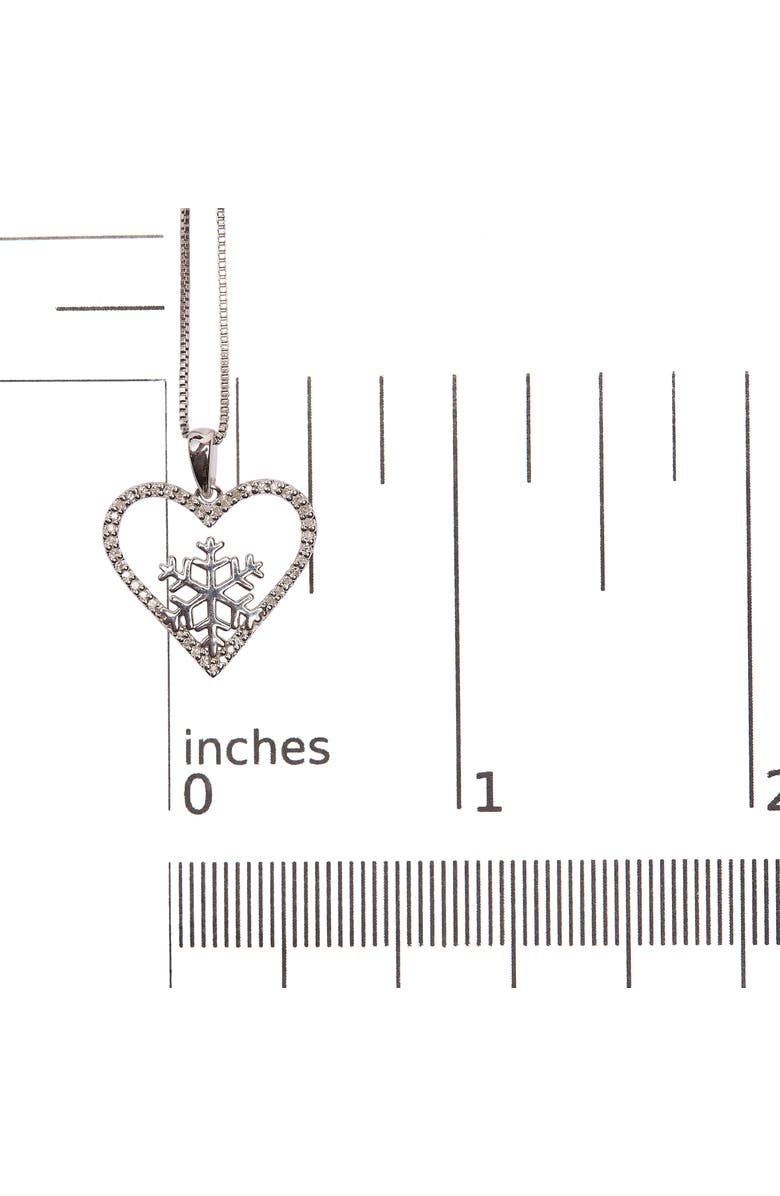 Haus of Brilliance 925 Sterling Silver 1/10ct TDW Diamond Heart Pendant Necklace 18", Alternate, color, Silver