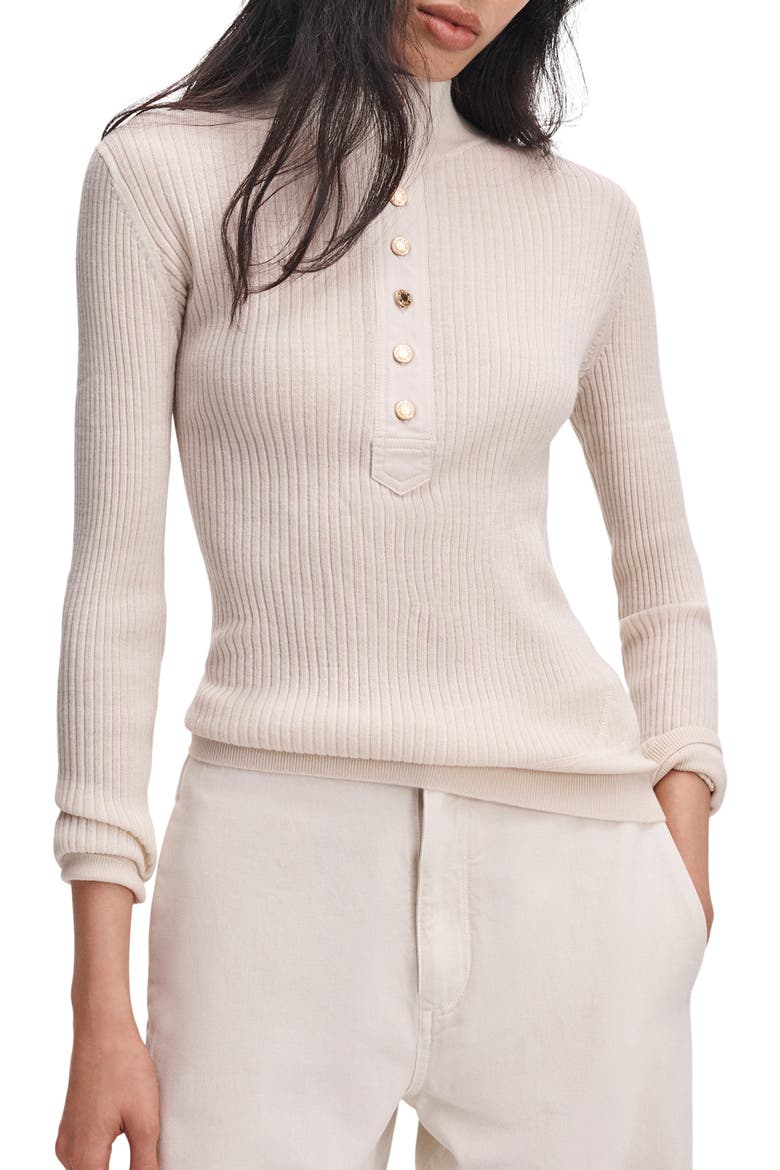 Lucy Henley Wool Sweater, Main, color, IVORY