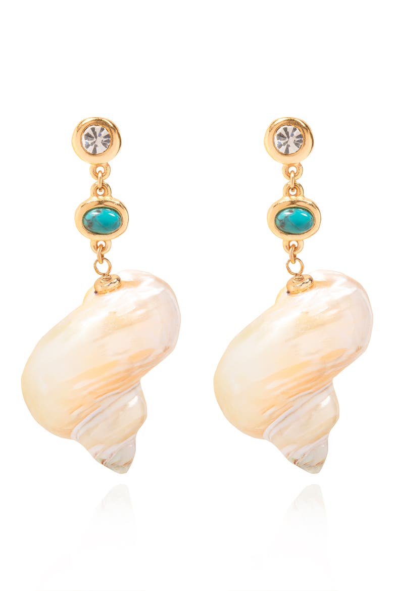 Loulou Statement Earrings, Main, color, TURQUOISE