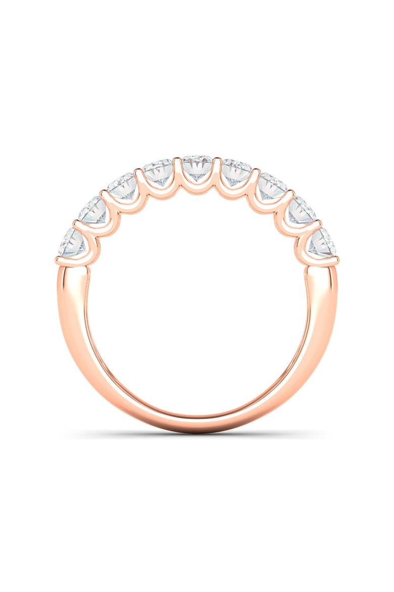 Half Oval Cut Lab Created Diamond 18K Gold Eternity Ring, Alternate, color, ROSE GOLD