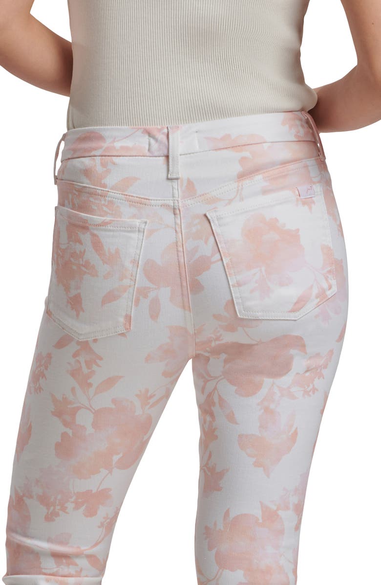 JEN7 by 7 For All Mankind Floral High Waist Crop Skinny Jeans, Alternate, color, Ombre Floral