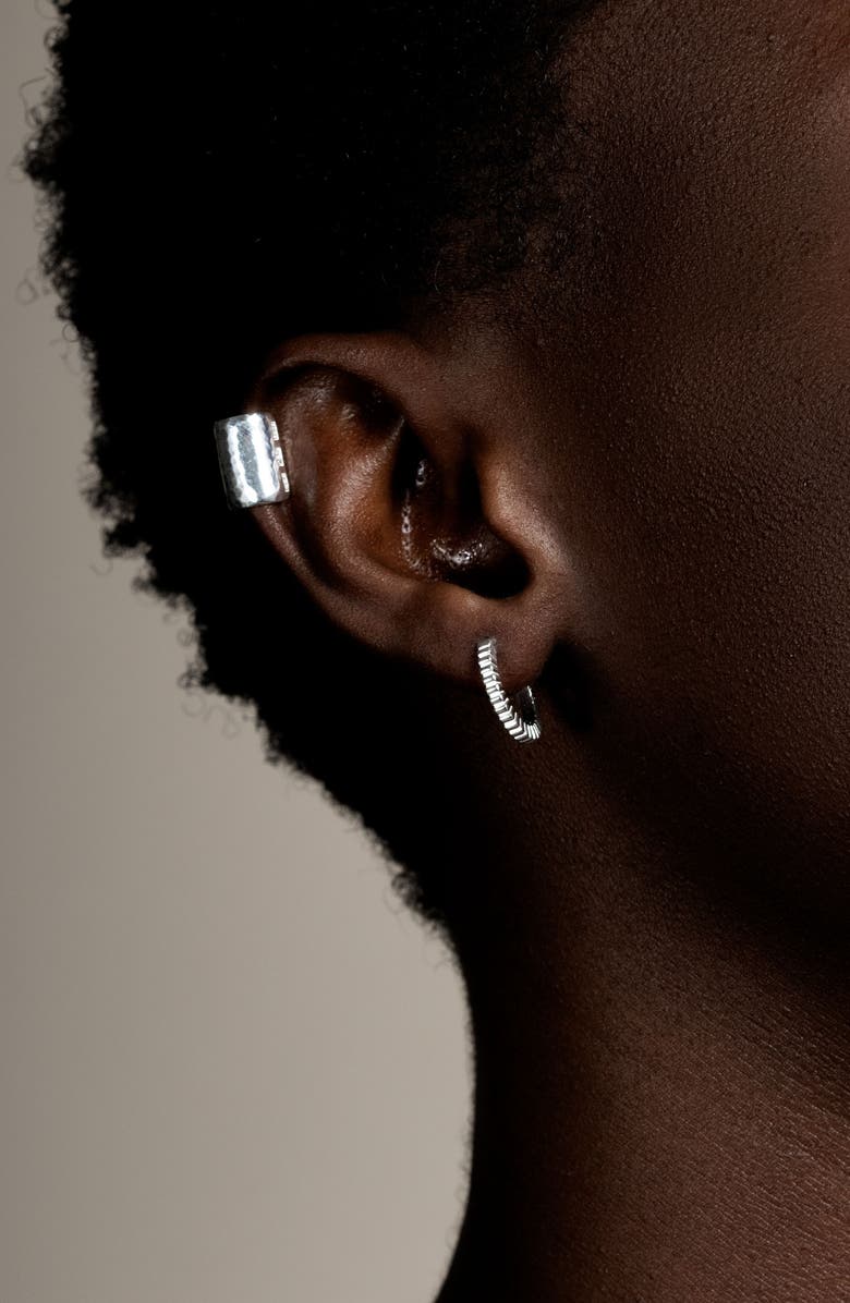 Dower & Hall Men's Long Straight Nomad Ear Cuff, Alternate, color, Sterling Silver