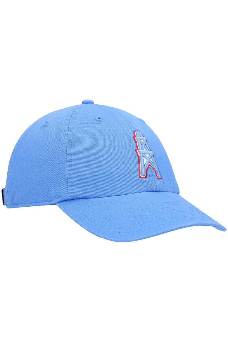 Men's '47 Light Blue Houston Oilers Clean Up Legacy Adjustable Hat, Alternate, color, Light Blue