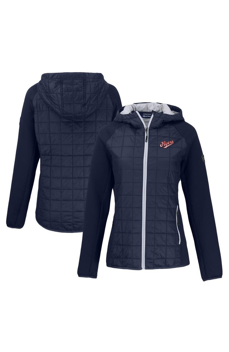 Cutter & Buck Women's Cutter & Buck  Navy Dayton Flyers Vault Primaloft Eco Raglan Full-Zip Hybrid Jacket, Alternate, color, 