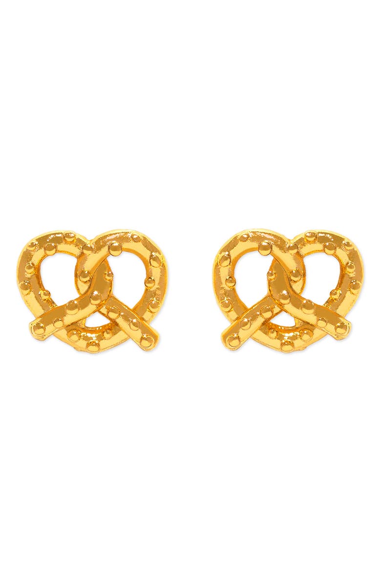 Girls Crew Knot Your Average Pretzel Stud Earrings, Main, color, Gold