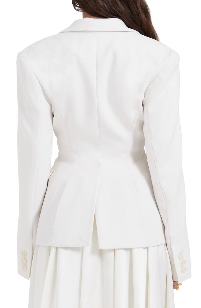 HOUSE OF CB Sariah Stretch Twill Blazer, Alternate, color, Ivory