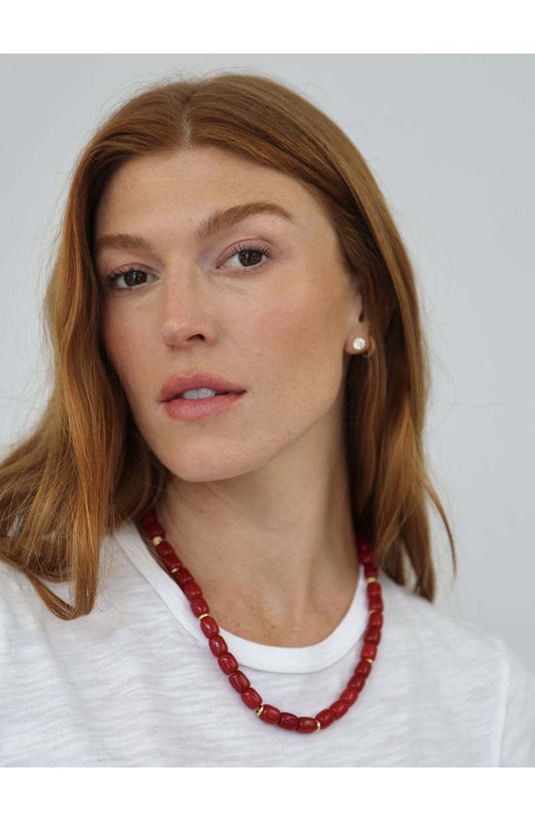 By Lilla Jackie Necklace, Alternate, color, Red