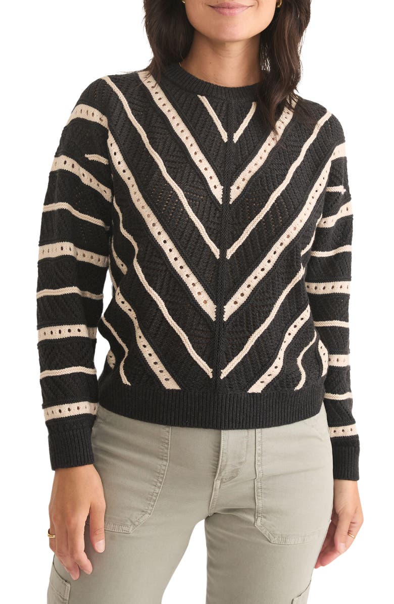 Marine Layer Brooke Textured Oversize Sweater, Main, color, Charcoal