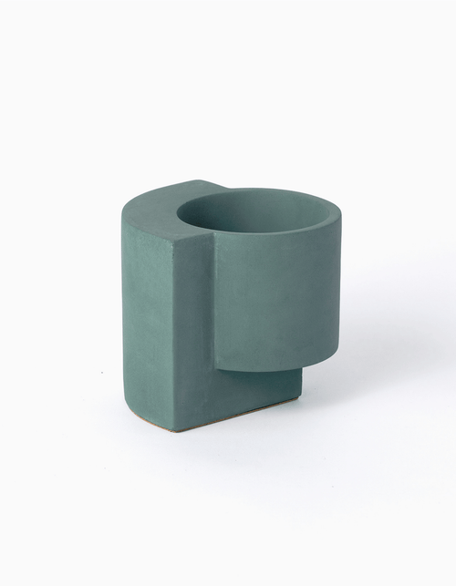 Tortuga Forma Platform Planter Concrete In Green