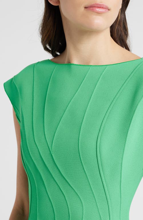 Acler Treven Pintuck Pleat Bonded Crepe Minidress In Clover