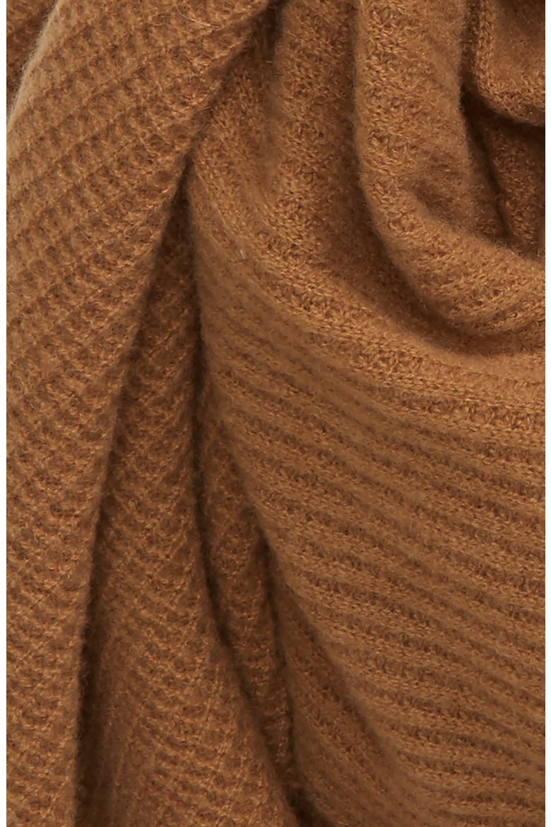 Textured Cashmere Scarf, Alternate, color, BROWN SUGAR