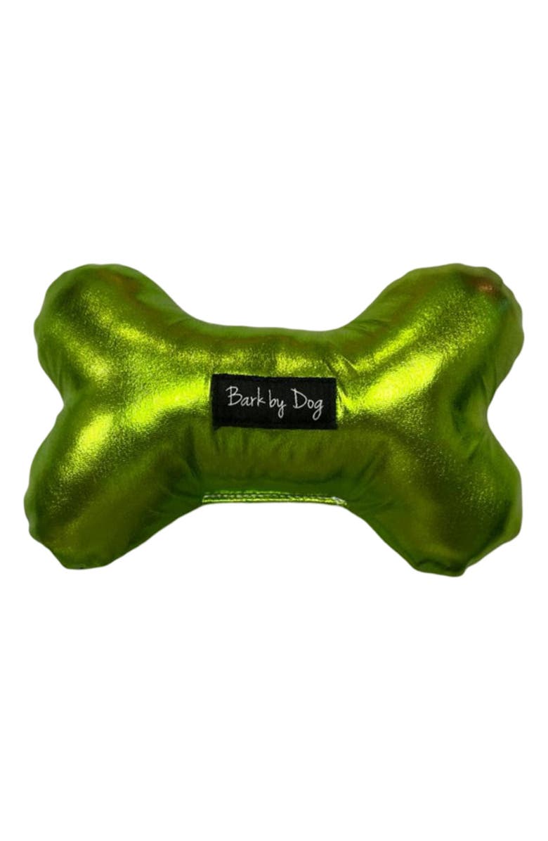 Bark by Dog Gleam Dog Bone Toy, Main, color, Green