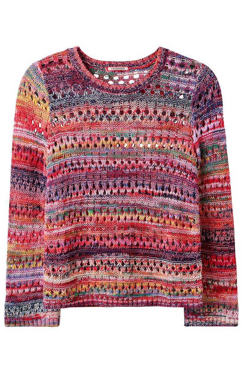 Joe Browns Long Sleeve Pointelle Sweater, Alternate, color, Multicolor Stripe