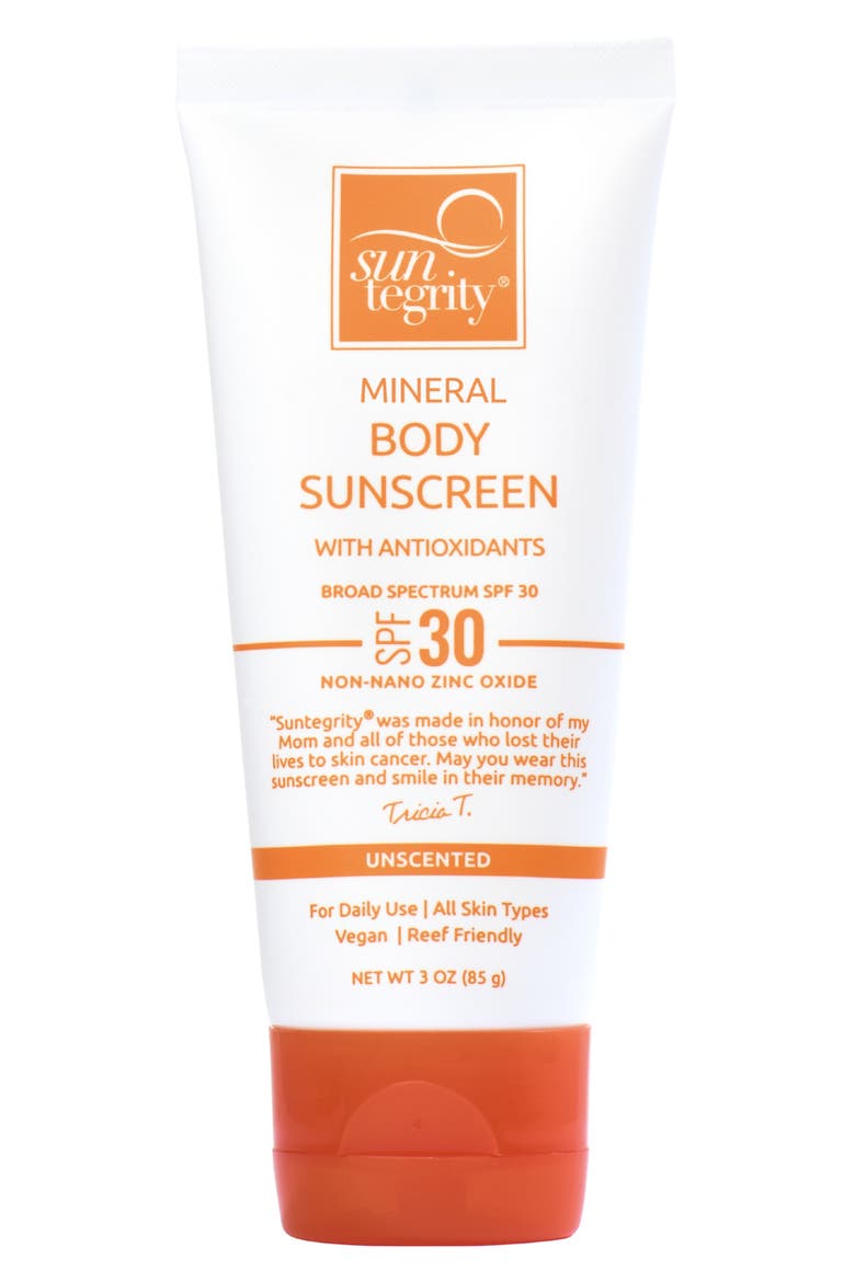 Unscented Mineral Sunscreen for Body Broad Spectrum SPF 30, Main, color, NO COLOR