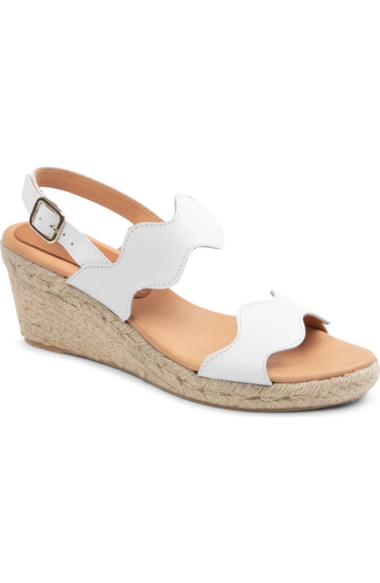 patricia green Palm Beach Wedge Sandal, Main, color, White Leather